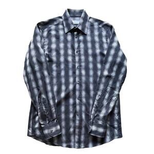 Versace Button Up Shirt Mens Large 16/41 Black Medusa Collection City